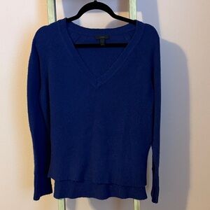 J. Crew Deep Purple Super Soft V-Neck Sweater